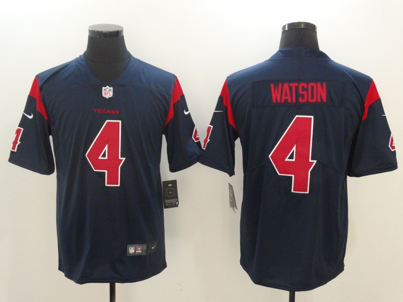 Men's Houston Texans Deshaun Watson #4 Navy Jersey